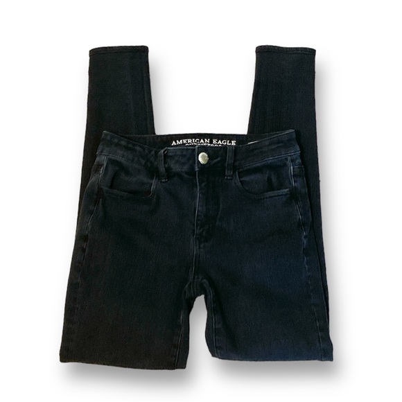 AEO black 360 super stretch hi-rise jeggings - Picture 5 of 9